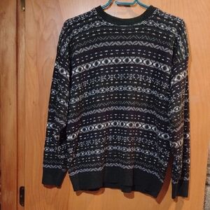 Vintage Green Patterned Sweater